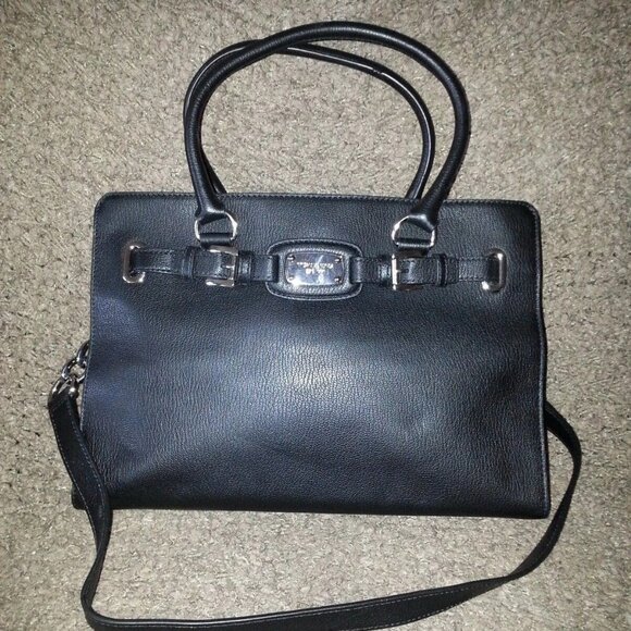 MICHAEL KORS-Hamilton-Large East West Tote-Black Pebbled Leather-NWOT-AUTHENTIC - Picture 1 of 7